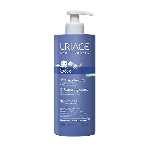 Дитячий крем Uriage Bebe Foaming and Cleansing 1-й очищаючий, 500 мл