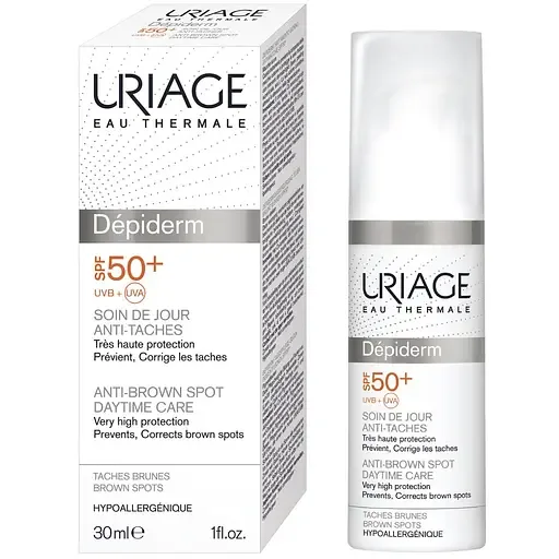 Крем для обличчя та тіла денний Uriage Depiderm Soin de Jour Anti-Taches SPF 50+, проти пігментних плям, 30 мл