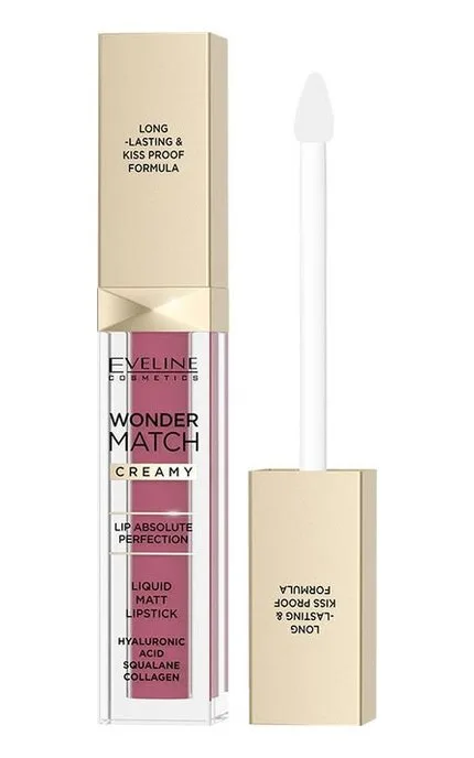 Матова рідка помада для губ Eveline Wonder Match Liquid Matt Lipstick 04 Caramel 6.8 мл