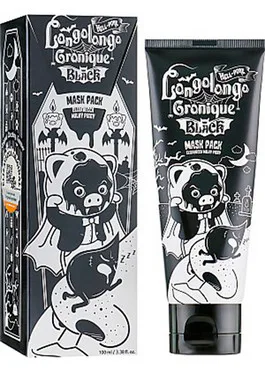 Маска-плівка з деревним вугіллям Elizavecca Hell-Pore Longolongo Gronique Black Mask Pack