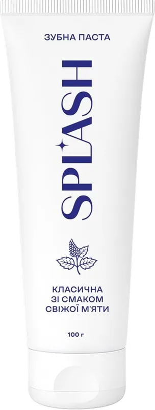 Зубна паста Splash Класична зі смаком Свіжої м'яти 100 г