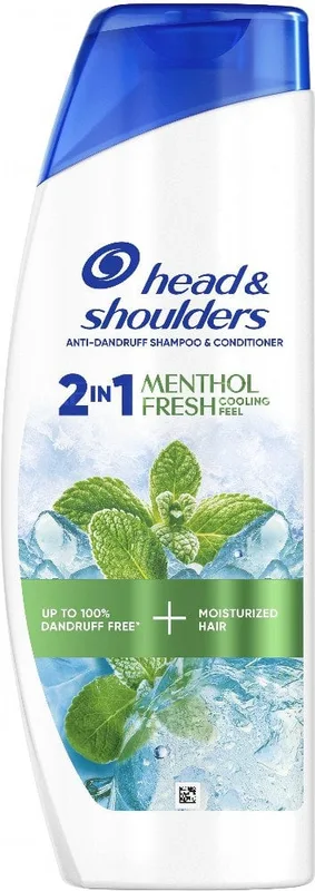 Шампунь для волосся Head & Shoulders 2 в 1 Свіжа м'ята проти лупи 400 мл