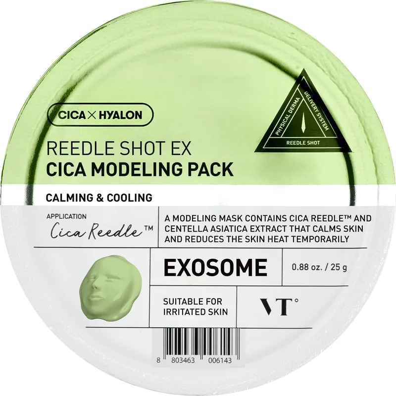 Альгінатна маска для чутливої шкіри з мікроголками та центеллою - VT Cosmetics Reedle Shot EX Cica Modeling Pack, 25 г