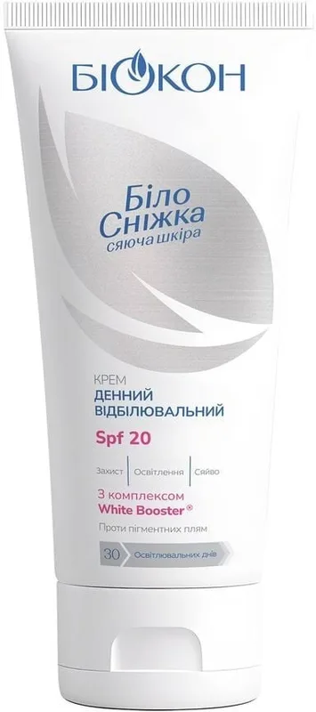 Крем для обличчя Біокон Білосніжка SPF20 відбілювальний 60 мл