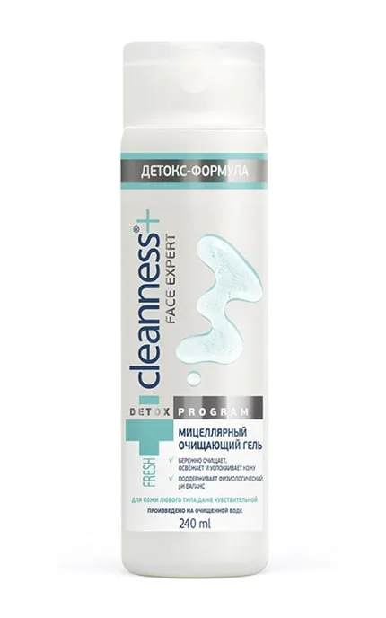 Міцелярний гель Cleanness+ для всіх типів шкіри, 240 мл