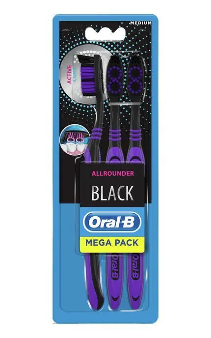 Набір зубних щіток Oral-B Всебічна чистка Black середня 3 шт