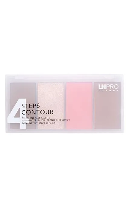 Набір пудр для контурування обличчя LN Professional 4 Steps 4 Contour №102 Neutral Warm 10 г