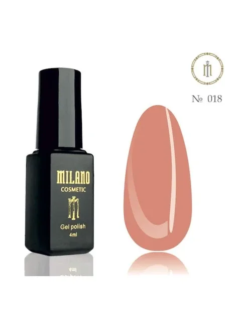 Гель лак для нігтів рожевий нюдовий №018 4 мл Milano (378617718)