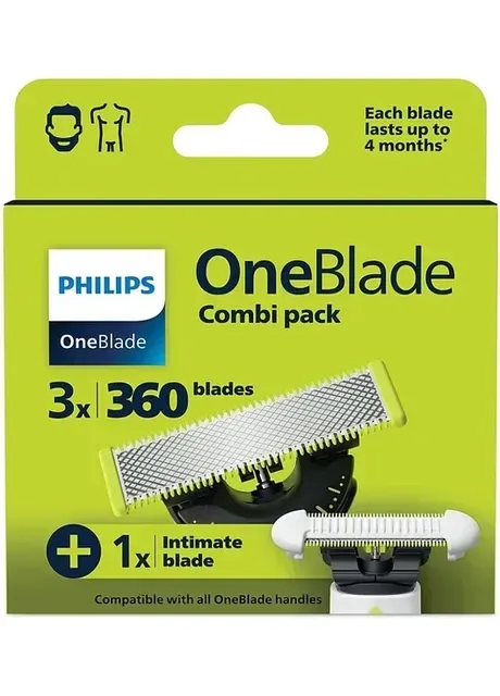 Набір картриджів Combi Pack Oneblade 360 3 шт та intimate 1 шт Philips (404707816)