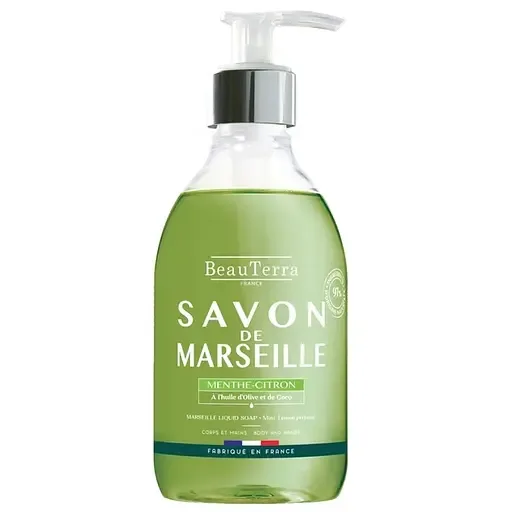Рідке мило BeauTerra Savon de Marseille з м'ятою та лимоном, 300 мл