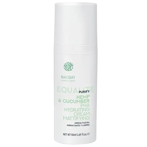 Крем для обличчя Naobay Equalize Purify Hemp&Cucumber Pha Hydrating Cream Mattifying Матуючий, 50 мл