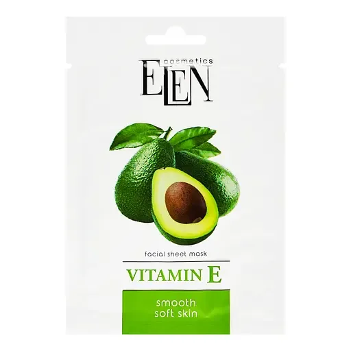 Тканинна маска для обличчя Elen Cosmetics Vitamin Е, 25 мл