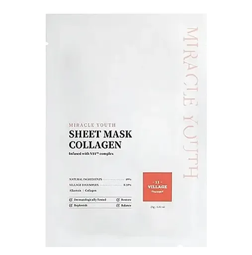 Тканинна маска Village 11 Factory Miracle Youth Cleansing Sheet Mask Collagen з колагеном 23 г