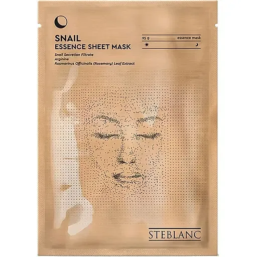 Тканинна маска-есенція для обличчя Steblanc Snail Essence Sheet Mask з муцином равлика, 25 г
