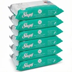 Вологі рушники для тіла. Sleepy Adult Towels 50 шт. Комплект 6 штук