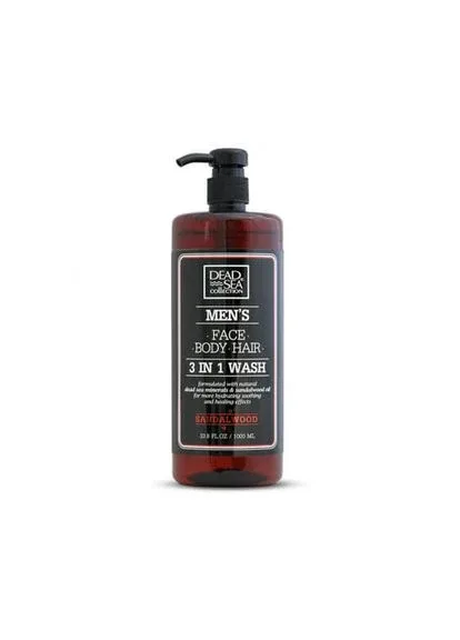 Гель для душу, волосся та обличчя Sandalwood для чоловіків 3в1 Dead Sea Collection (278638968)