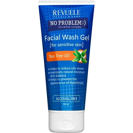 Гель для вмивання для чутливої шкіри обличчя Revuele No Problem Washing Gel with Tea Tree Oil 200 мл
