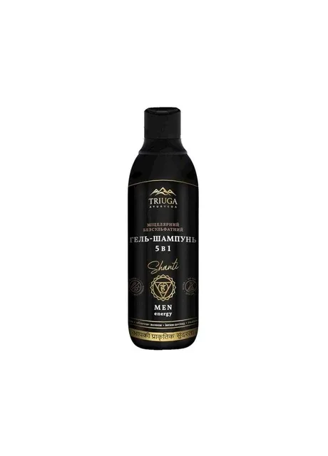550мл Міцелярний 5в1 Shanti for men Безсульфатний Triuga (363327664)