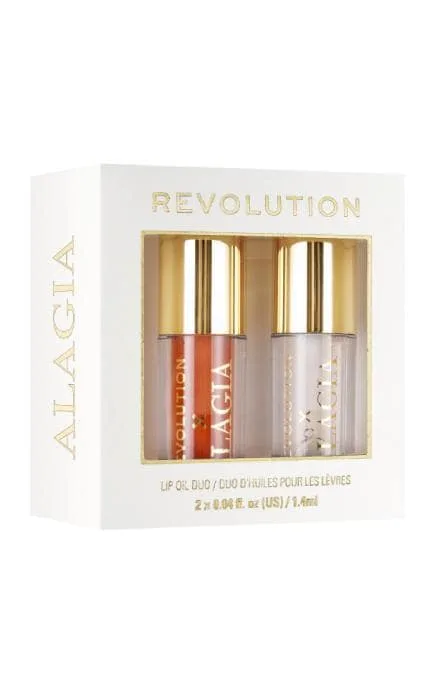 Набір олій для губ Makeup Revolution Alagia Juicy Duo Mini Lip Oil Duo Dominicana Glow&Sunburn 2.8 мл