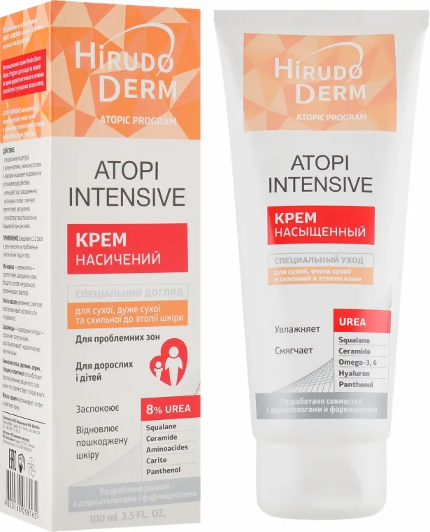 Крем Hirudo Derm Atopi Intensive Біокон для дуже сухої та схильної до атопії шкіри 100 мл