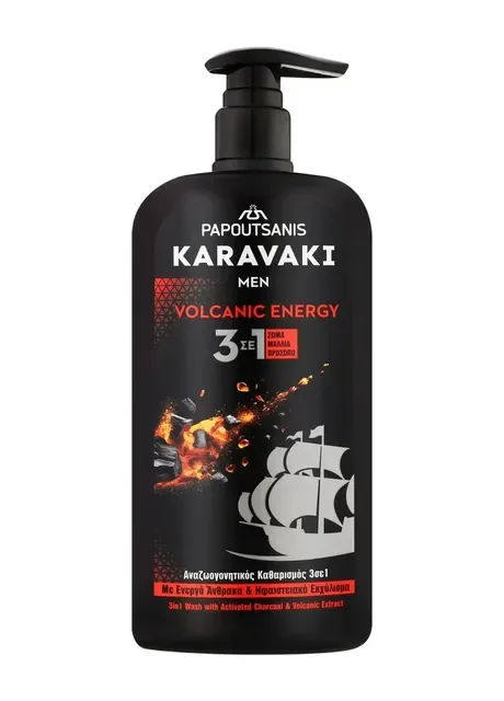 Чоловічий засіб для душу 3 в 1 Volcanic Energy 550 мл Papoutsanis (410838244)