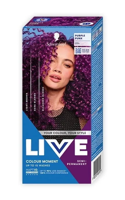 Напів-стійка крем-фарба для волосся Schwarzkopf LIVE Ultra Brights Purple Punk 094 Фіолетовий Панк