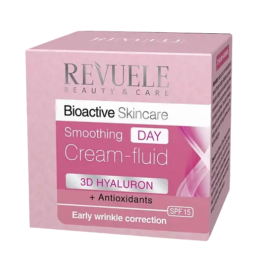Розгладжуючий денний крем-флюїд для обличчя Revuele Bioactive Skincare 3D Hyaluron Smoothing Day Cream-Fluid, 50 мл