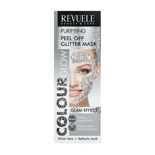 Срібляста очищаюча маска-плівка для обличчя Revuele Colour Glow 80 мл
