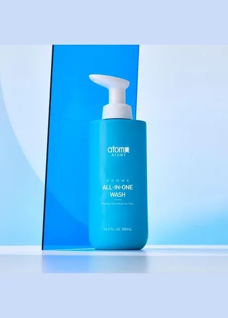 Чоловічий шампунь-гель для душу 2 в 1. 500 мл. All-in-one Wash. Корея. Atomy (303119737)