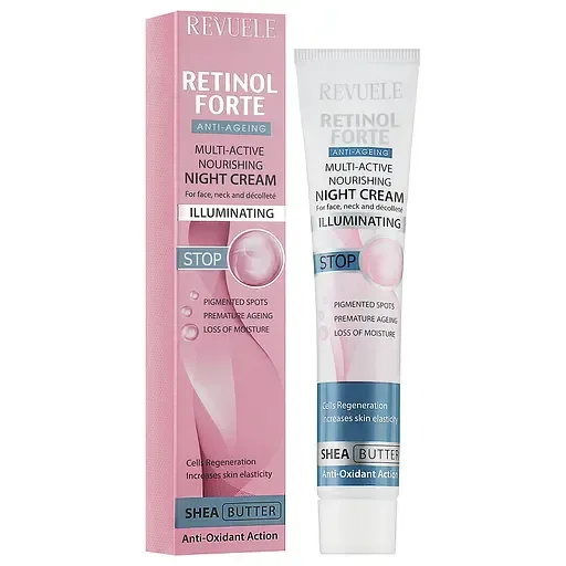 Мультиактивний крем для обличчя Revuele Retinol Forte Живильний, нічний, 50 мл