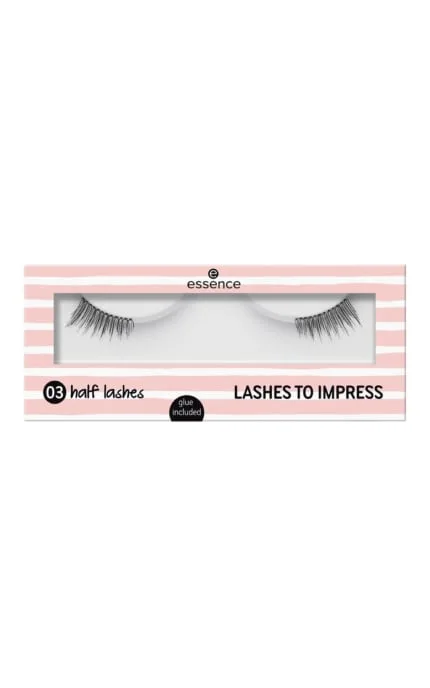 Накладні вії Essence Cosmetics Lashes to Impress czarne 03 Half Lashes 1 пара