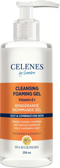 Celenes Sea Buckthorn Cleansing Foaming Gel - Очищуюча гель-пінка з обліпихою для жирної та комбінованої шкіри