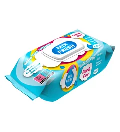 Вологі салфетки Mix Fresh M 120 шт. клапан ФІБРОТЕКС 0557