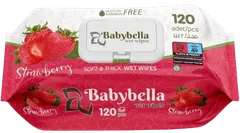 Вологі серветки Babybella Soft&thick Полуниця, 120 шт
