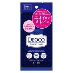 ROHTO Deoco Body Cleanse Sheets очищаючі вологі серветки для тіла, 36 шт