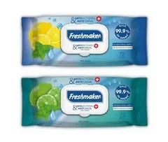 Вологі серветки антибактеріальні Freshmaker Antibacterial and Antifungal 72 шт.