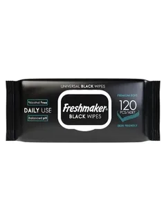 Вологі серветки універсальні Freshmaker Black 120 шт. Вологі серветки чорного кольору