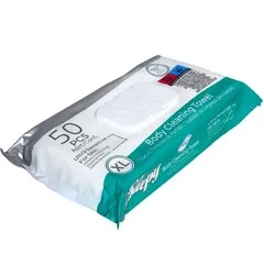 Вологі серветки рушники для прийняття душа та миття тіла Sleepy Body Cleaning Towel 50 шт для лежачих хворих