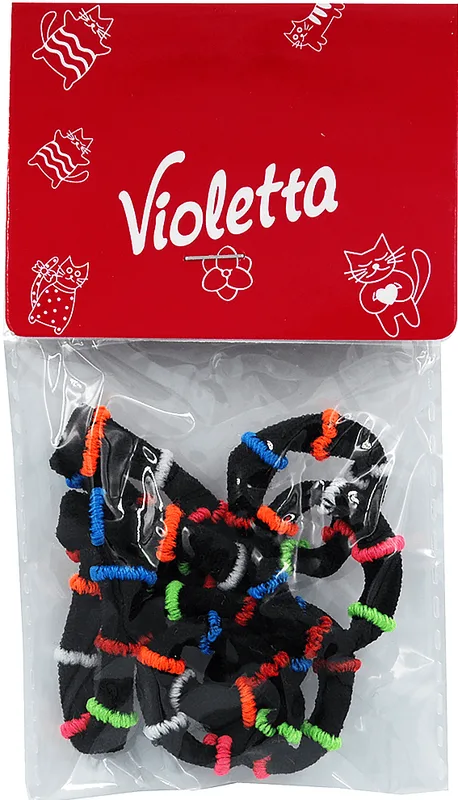 Дитячий набір Violetta яскравих гумок для волосся з кольоровими нитками 8 шт