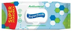 Салфетки вологі Super Fresh 120шт Антибактер з клапаном (9)