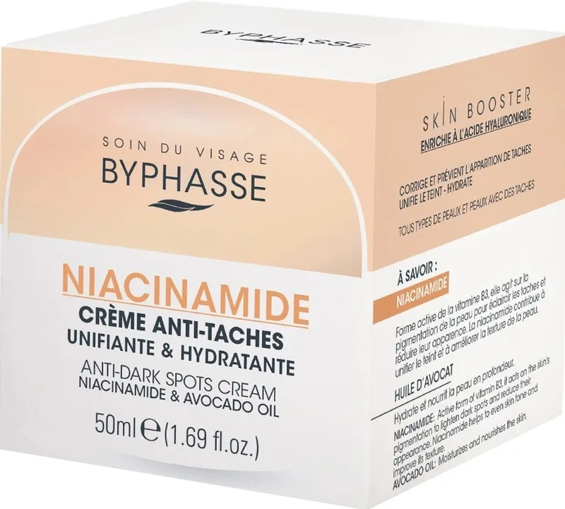 Крем для обличчя Byphasse Anti-Wrinkle від пігментних плям з ніацинамідом 50 мл