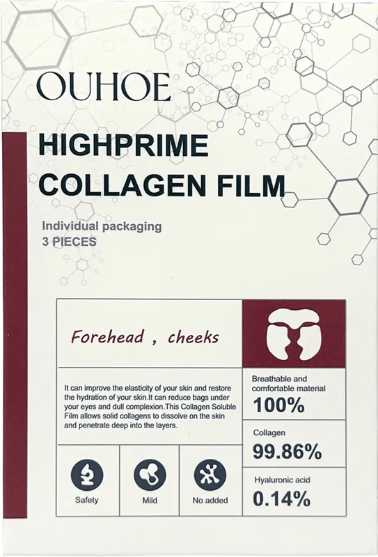 Ліфтінг-патчі Ouhoe HighPrime Collagen Film для обличчя розчинні з колагеном 20 г х 3 шт.