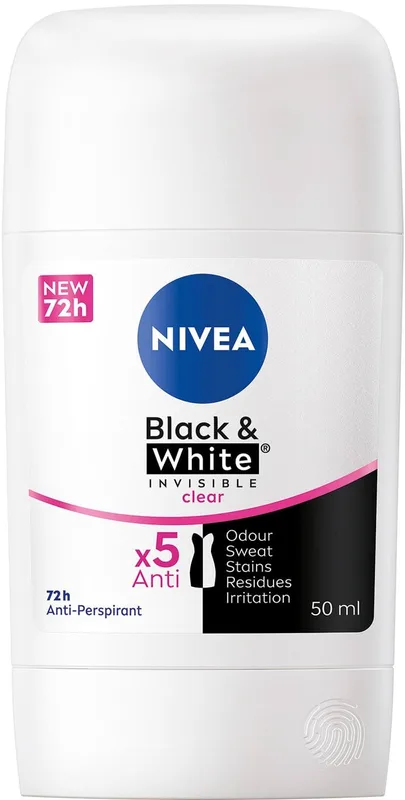 Антиперспірант NIVEA Black & White Invisible Authentic 72h Active Protection 50 мл