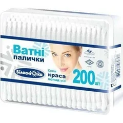 Ватні палички Білосніжка в прямокутній упаковці 200 шт