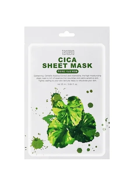 Маска для обличчя Cica Sheet Mask 25 мл (8809628882676) Tenzero (371737796)