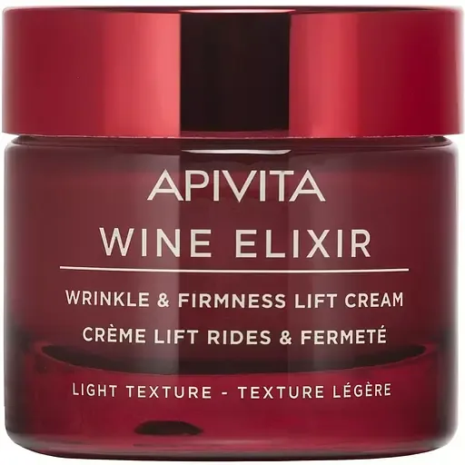 Крем-ліфтинг легкої текстури Apivita Wine Elixir для боротьби зі зморшками та підвищення пружності, 50 мл