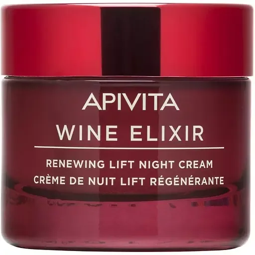 Нічний крем-ліфтинг для відновлення шкіри Apivita Wine Elixir, 50 мл