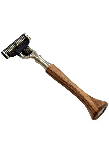 Преміальний бритвений станок Solingen Zebrawood сумісний з Gillette Mach3 натуральне дерево зебрано Razolution (388882228)