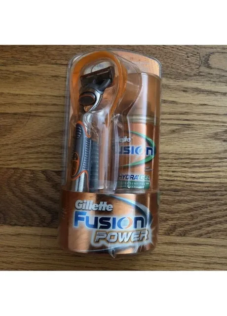 Подарунковий набір Fusion Power With HydraGel (станок + батарейка + підставка + гель для гоління 75мл) Gillette (387647382)