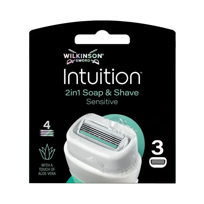 WILKINSON SWORD INTUITION SENSITIVE CARE КАРТРИДЖІ ДЛЯ СТАНКА ДЛЯ ГОЛІННЯ ДЛЯ ЖІНОК 3 ШТУКИ